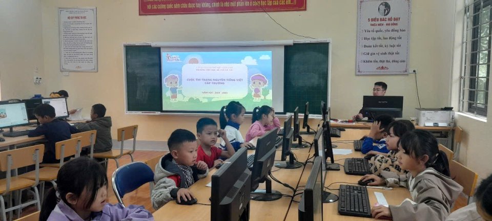 Trường tiểu học số 2 xã Nà Tấu tổ chức cuộc thi trạng nguyên tiếng việt cấp trường năm học 2024-2025